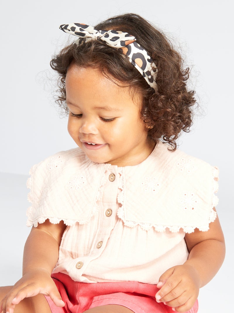 Blusa de gasa de algodón ROSA - Kiabi
