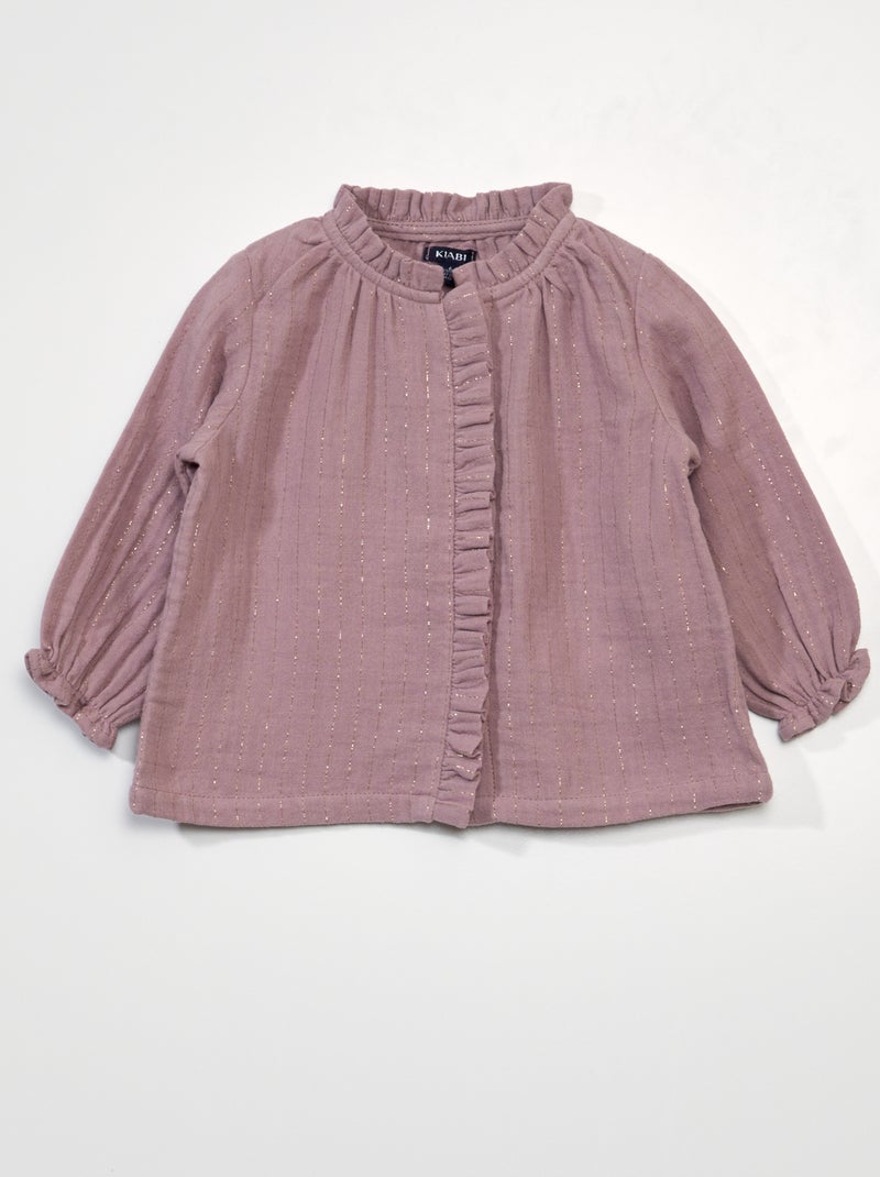 Blusa de gasa de algodón ROSA - Kiabi