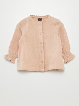 Blusa de gasa de algodón
