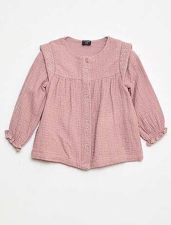 Blusa de gasa de algodón