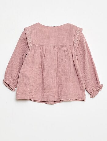 Blusa de gasa de algodón