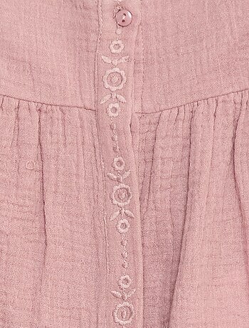 Blusa de gasa de algodón