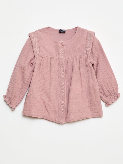 Blusa de gasa de algodón - Kiabi