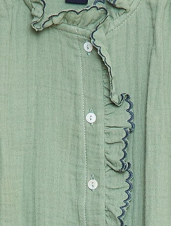 Blusa de gasa de algodón