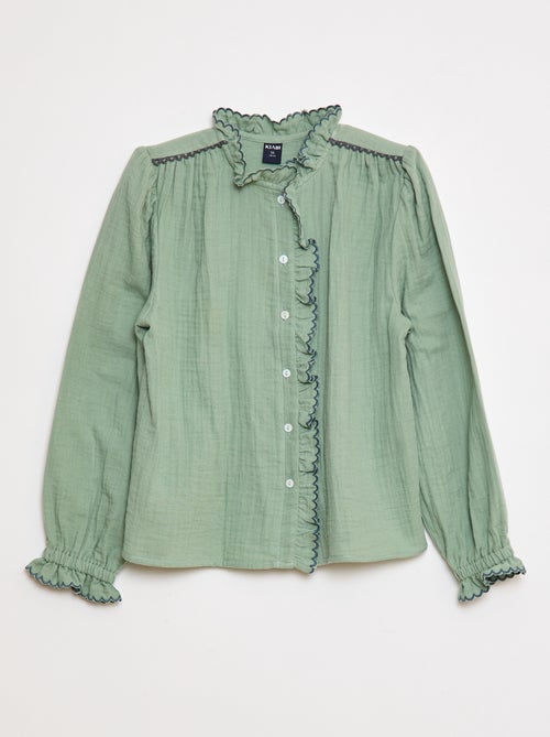 Blusa de gasa de algodón - Kiabi