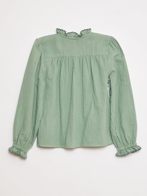 Blusa de gasa de algodón - Kiabi