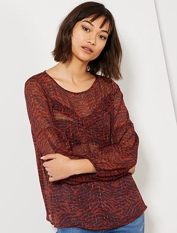 Blusa de gasa estampada - Kiabi