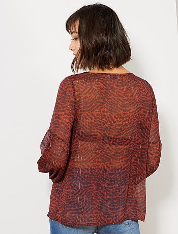 Blusa de gasa estampada - Kiabi