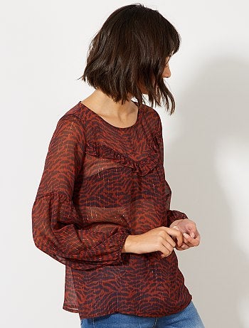 Blusa de gasa estampada - Kiabi