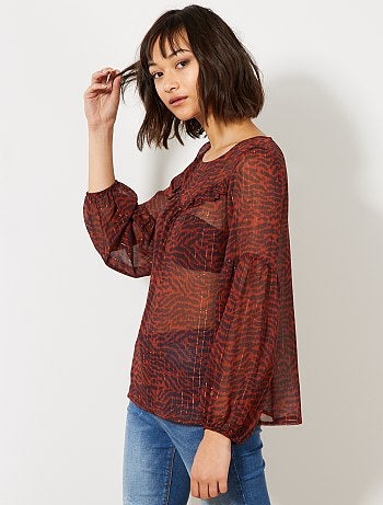 Blusa de gasa estampada - Kiabi