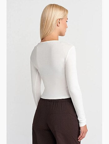 Blusa de jersey de manga larga slim fit dilvin