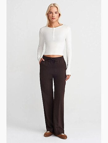 Blusa de jersey de manga larga slim fit dilvin