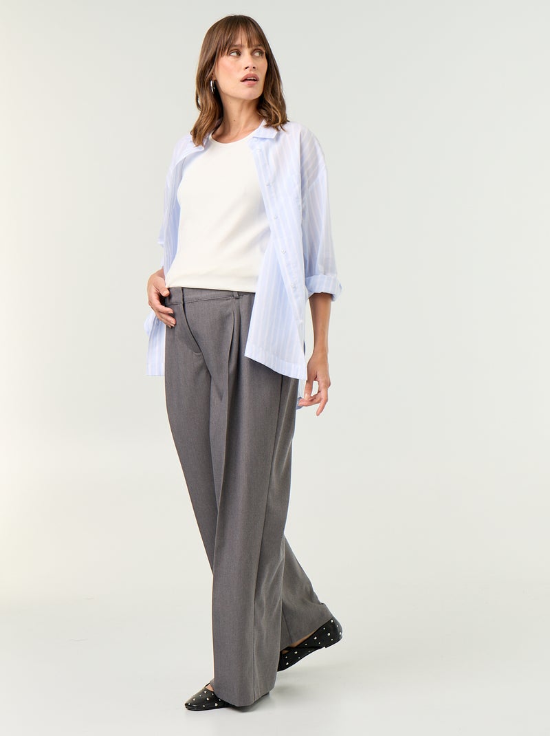 Blusa de lactancia con abertura lateral Azul - Kiabi