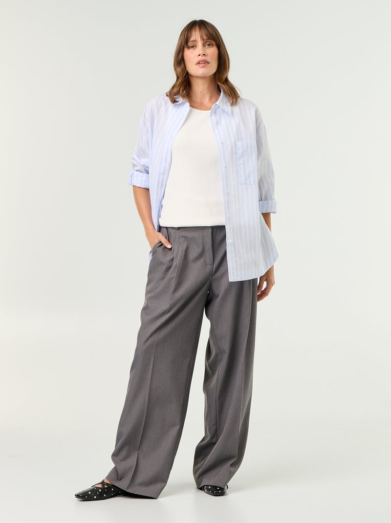 Blusa de lactancia con abertura lateral Azul - Kiabi