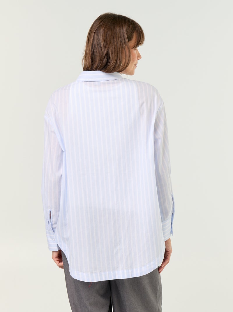 Blusa de lactancia con abertura lateral Azul - Kiabi