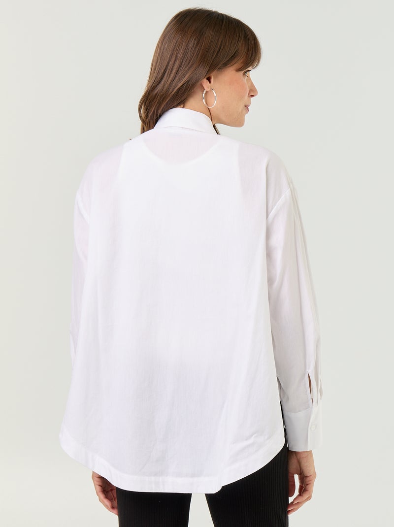Blusa de lactancia con abertura lateral Blanco - Kiabi