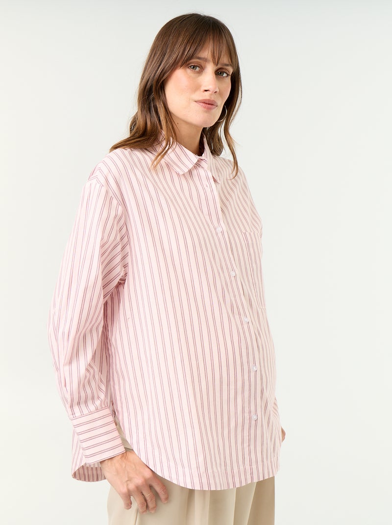 Blusa de lactancia con abertura lateral Rosa - Kiabi