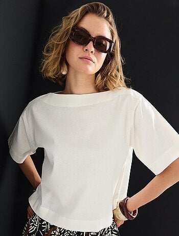 Blusa de lino, MO Fashion