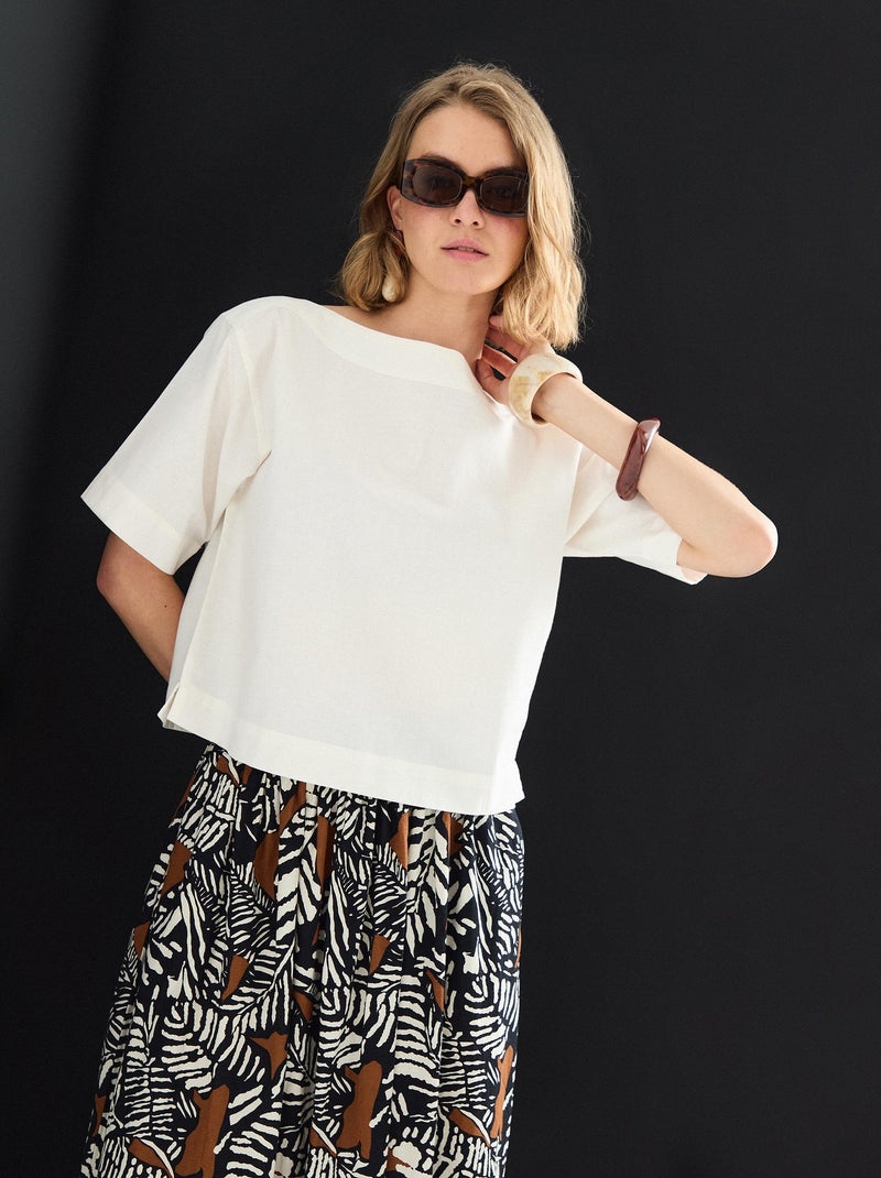 Blusa de lino, MO Fashion Beige - Kiabi