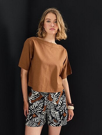 Blusa de lino, MO Fashion