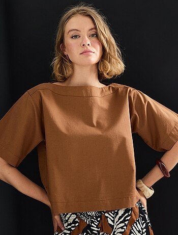 Blusa de lino, MO Fashion