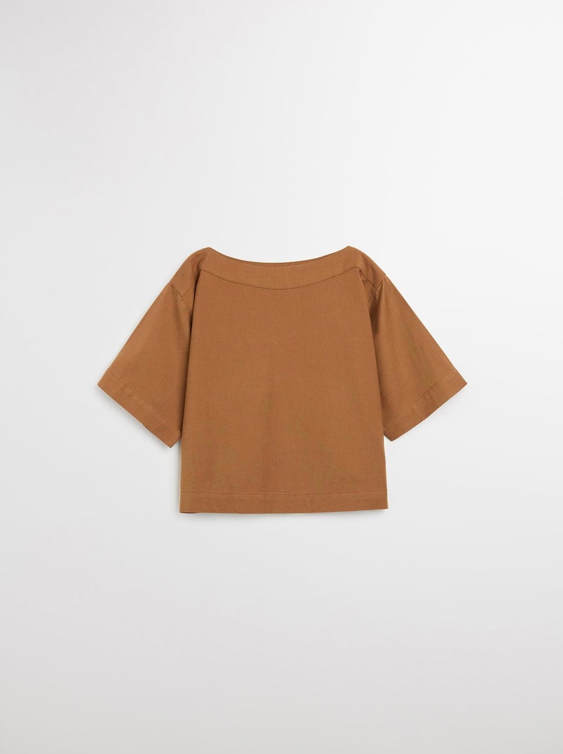Blusa de lino, MO Fashion Marrón - Kiabi