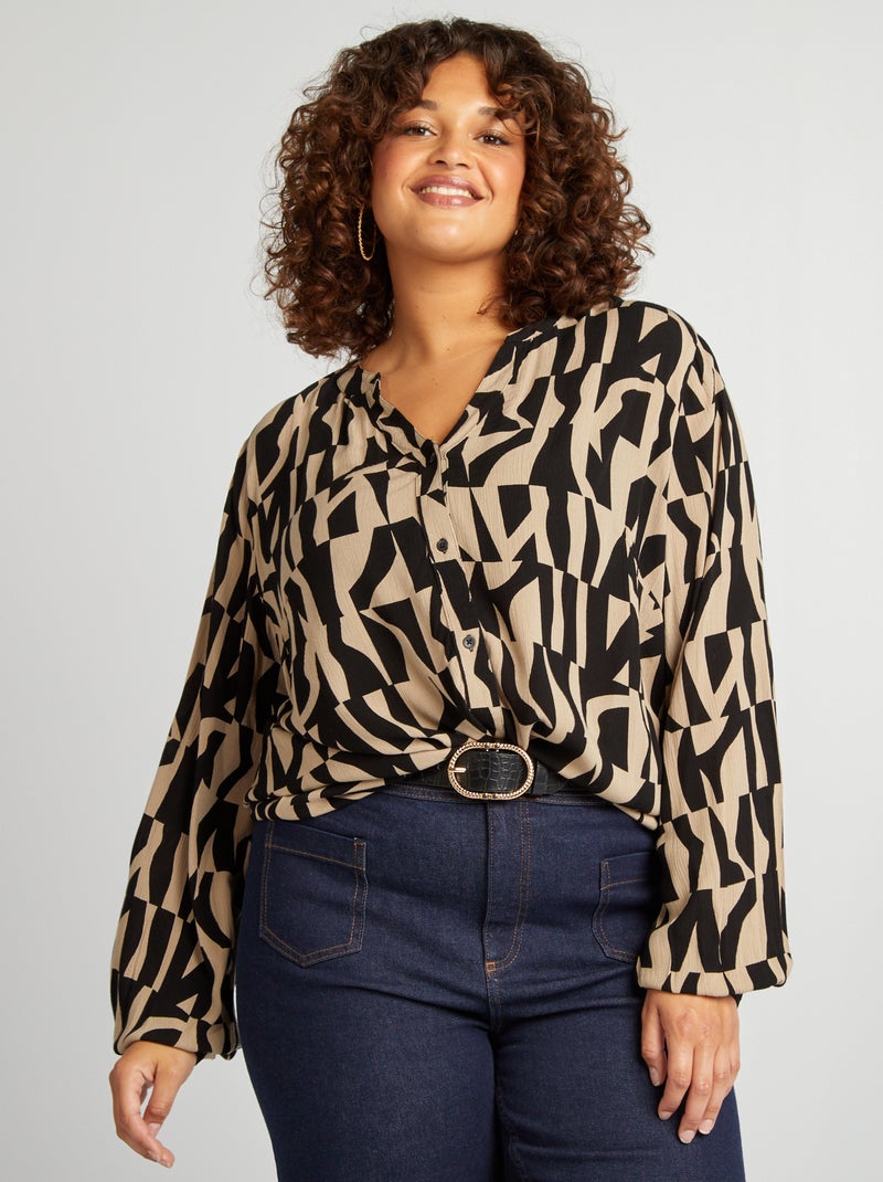 Blusa de lunares 'Only Carmakoma' NEGRO - Kiabi