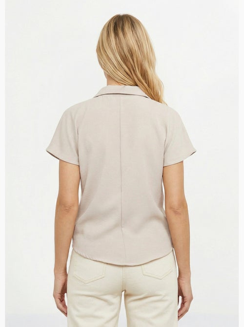 Blusa de manga corta, atada a la cintura. - Afibel - Kiabi