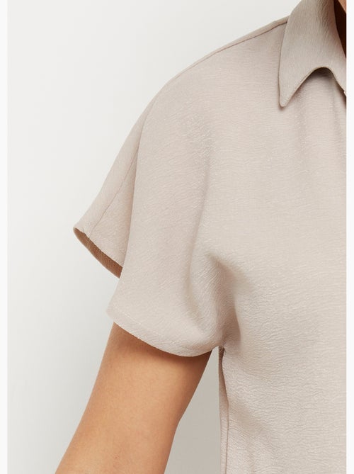 Blusa de manga corta, atada a la cintura. - Afibel - Kiabi