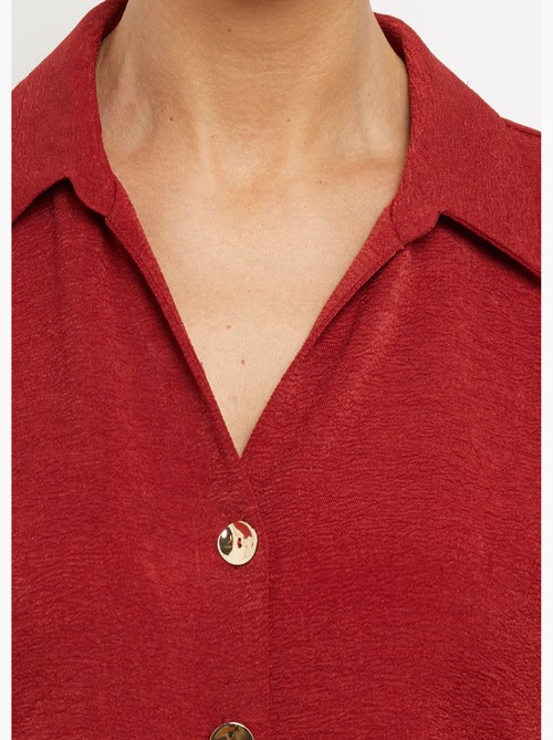 Blusa de manga corta, atada a la cintura. - Afibel - Kiabi