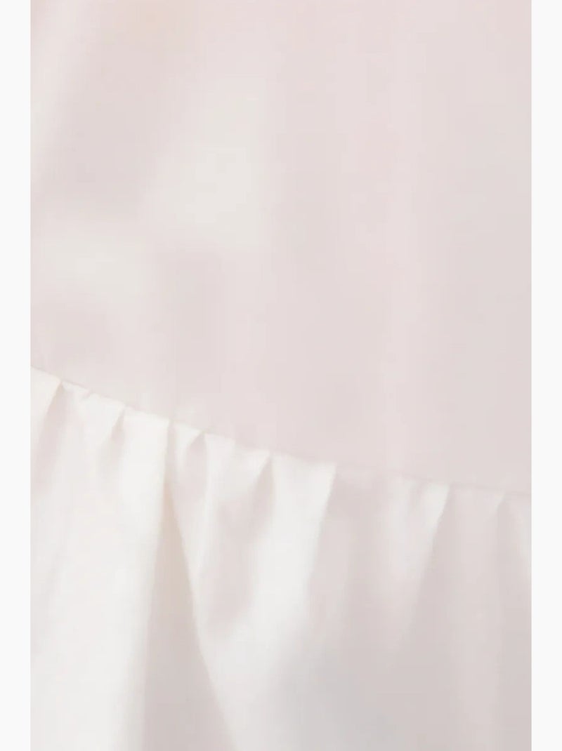 Blusa de manga corta con cuello en v y lazo frontal hiccup Blanco - Kiabi