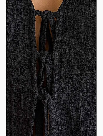 Blusa de manga corta con detalle de lazo hiccup