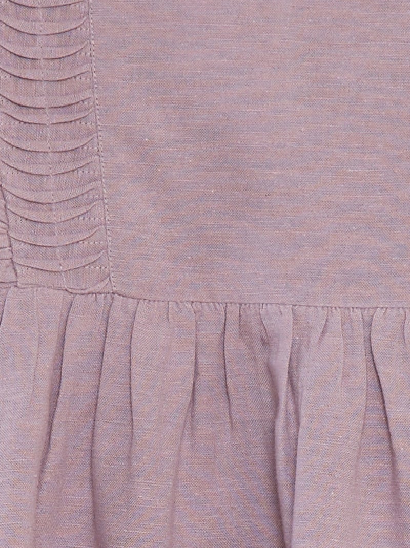 Blusa de manga corta con volantes PURPURA - Kiabi