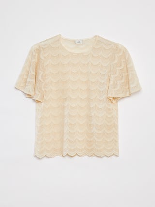 Blusa de manga corta de encaje 'JDY'