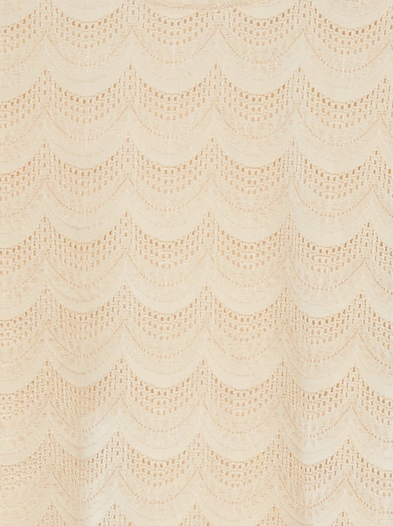 Blusa de manga corta de encaje 'JDY' BEIGE - Kiabi