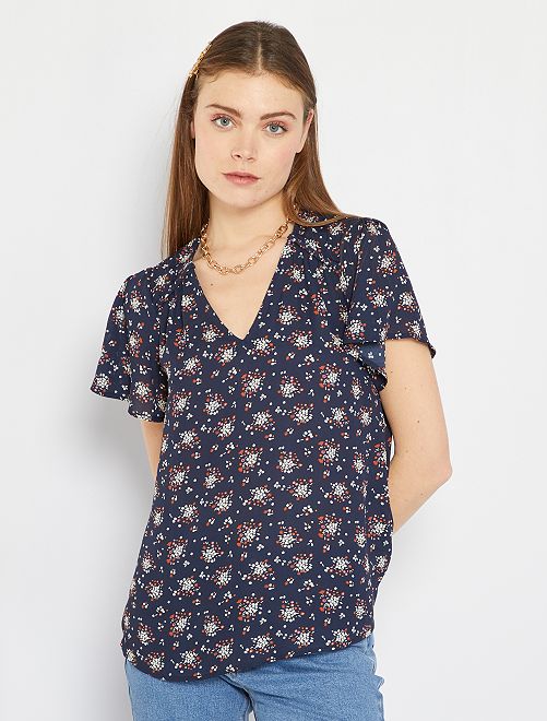 Blusa de manga corta - NEGRO - Kiabi - 12.00€