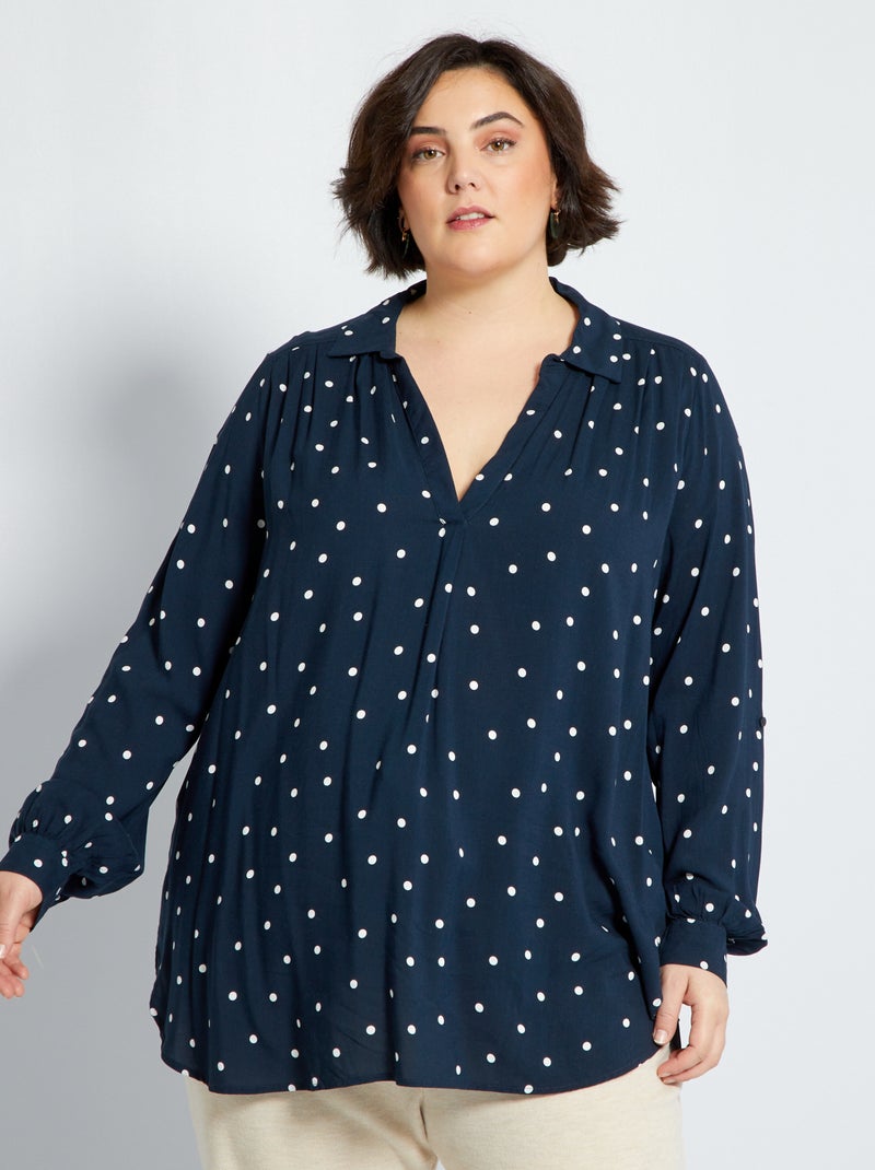 Blusa de manga larga AZUL - Kiabi