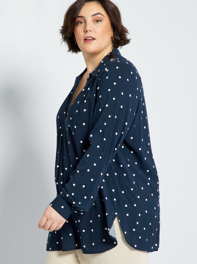 Blusa de manga larga AZUL - Kiabi