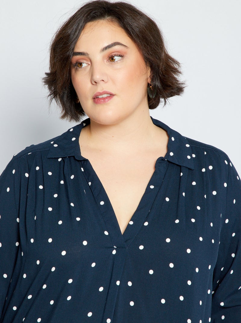 Blusa de manga larga AZUL - Kiabi