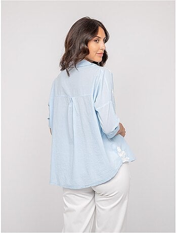 Blusa de manga larga con bordado OPEYA