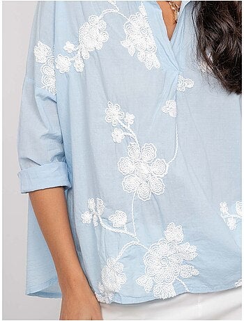 Blusa de manga larga con bordado OPEYA