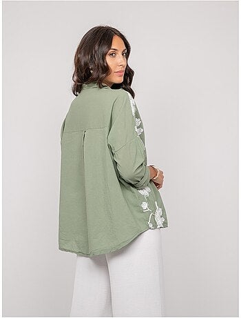 Blusa de manga larga con bordado OPEYA