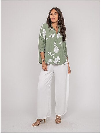 Blusa de manga larga con bordado OPEYA