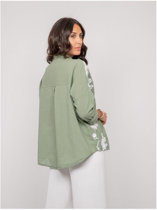 Blusa de manga larga con bordado OPEYA - Kiabi Blusa de manga larga con bordado OPEYA - Kiabi
