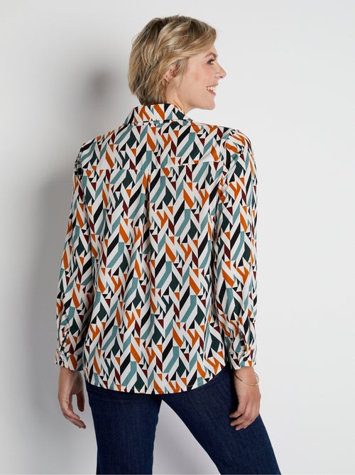 Blusa de manga larga con estampado gráfico - afibel - Kiabi Blusa de manga larga con estampado gráfico - afibel - Kiabi