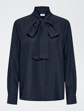 Blusa de manga larga con lazada