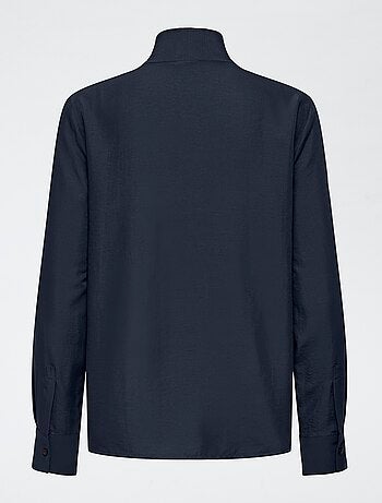 Blusa de manga larga con lazada
