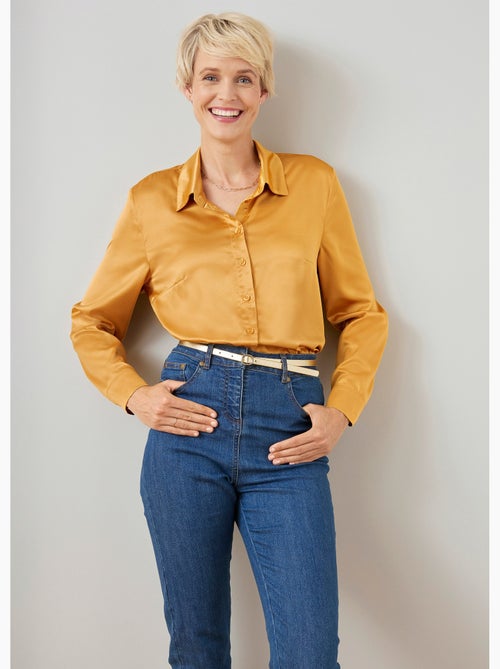 Blusa de manga larga, lisa o estampada - Afibel - Kiabi