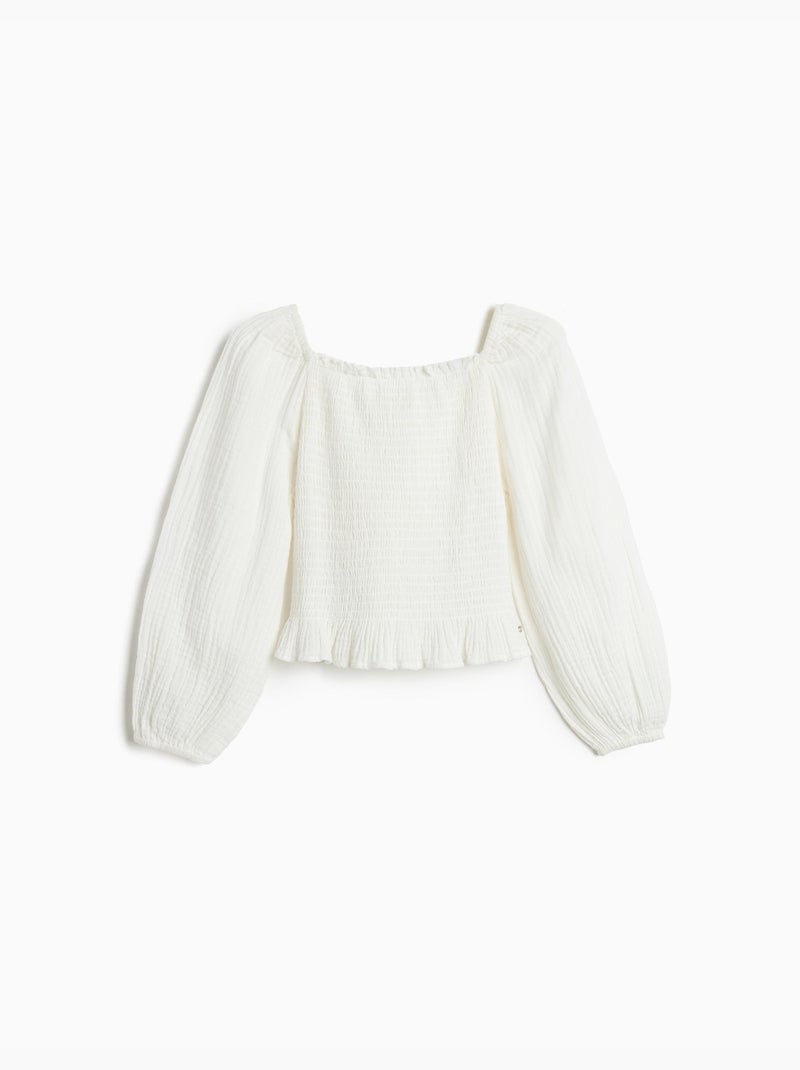 Blusa de manga larga, MO Fashion Blanco - Kiabi