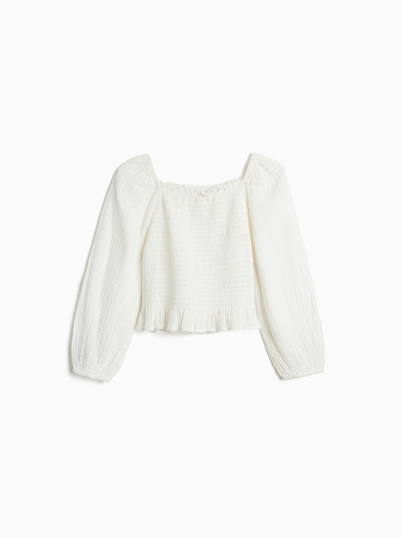 Blusa de manga larga, MO Fashion Blanco - Kiabi